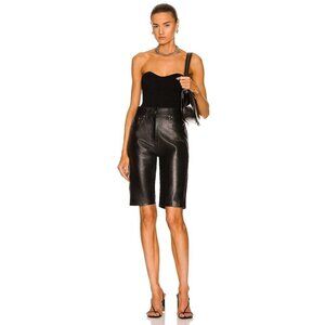 STAND STUDIO Harriet Leather Shorts in Black 36 New Womens Cropped Pants
